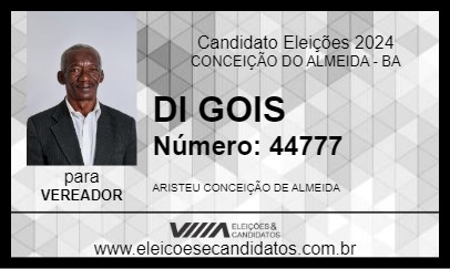 Candidato DI GOIS 2024 - CONCEIÇÃO DO ALMEIDA - Eleições