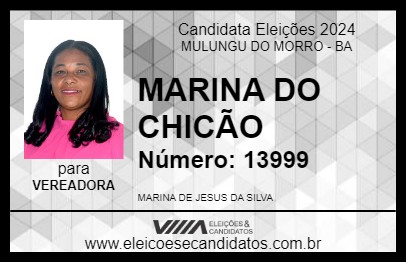 Candidato MARINA DO CHICÃO 2024 - MULUNGU DO MORRO - Eleições