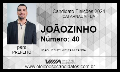 Candidato JOÃOZINHO 2024 - CAFARNAUM - Eleições