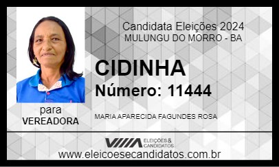 Candidato CIDINHA 2024 - MULUNGU DO MORRO - Eleições