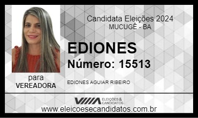 Candidato EDIONES 2024 - MUCUGÊ - Eleições