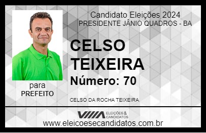 Candidato CELSO TEIXEIRA 2024 - PRESIDENTE JÂNIO QUADROS - Eleições