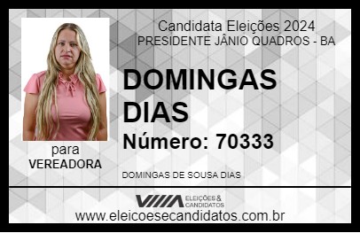 Candidato DOMINGAS DIAS 2024 - PRESIDENTE JÂNIO QUADROS - Eleições