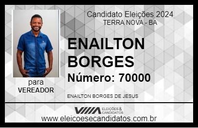 Candidato ENAILTON BORGES  2024 - TERRA NOVA - Eleições