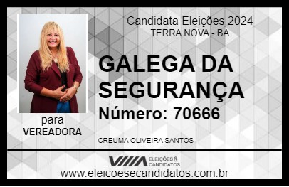 Candidato GALEGA DA SEGURANÇA  2024 - TERRA NOVA - Eleições