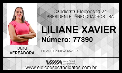 Candidato LILIANE XAVIER 2024 - PRESIDENTE JÂNIO QUADROS - Eleições