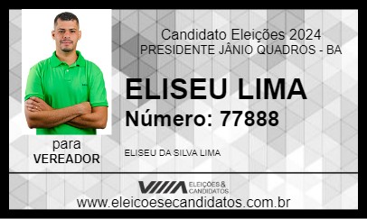 Candidato ELISEU LIMA 2024 - PRESIDENTE JÂNIO QUADROS - Eleições