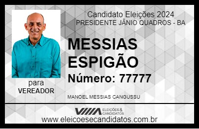 Candidato MESSIAS ESPIGÃO 2024 - PRESIDENTE JÂNIO QUADROS - Eleições