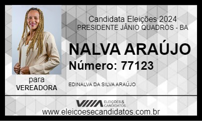 Candidato NALVA ARAÚJO 2024 - PRESIDENTE JÂNIO QUADROS - Eleições