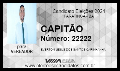 Candidato CAPITÃO 2024 - PARATINGA - Eleições