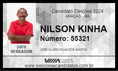 Candidato NILSON KINHA 2024 - ARAÇÁS - Eleições