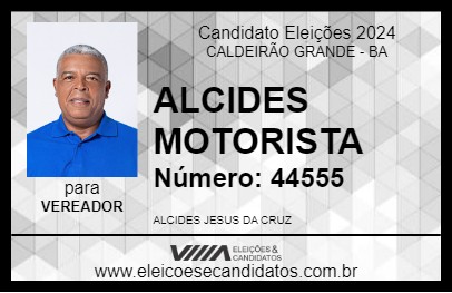 Candidato ALCIDES MOTORISTA 2024 - CALDEIRÃO GRANDE - Eleições