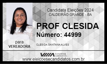 Candidato PROF CLESIDA 2024 - CALDEIRÃO GRANDE - Eleições