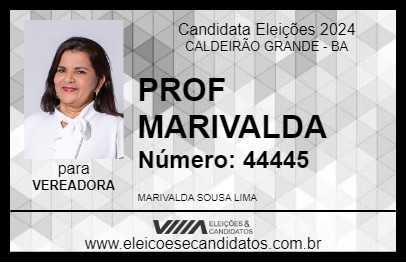 Candidato PROF MARIVALDA 2024 - CALDEIRÃO GRANDE - Eleições