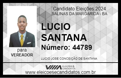 Candidato LUCIO SANTANA 2024 - SALINAS DA MARGARIDA - Eleições