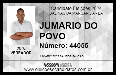 Candidato JUMARIO DO POVO 2024 - SALINAS DA MARGARIDA - Eleições