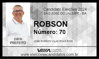 Candidato ROBSON 2024 - SÃO JOSÉ DO JACUÍPE - Eleições