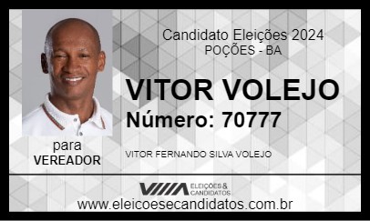 Candidato VITOR VOLEJO 2024 - POÇÕES - Eleições