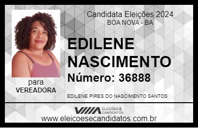 Candidato EDILENE NASCIMENTO 2024 - BOA NOVA - Eleições