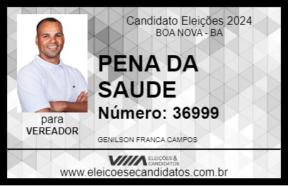 Candidato PENA  DA SAUDE 2024 - BOA NOVA - Eleições