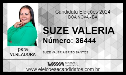 Candidato SUZE VALERIA 2024 - BOA NOVA - Eleições