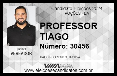 Candidato PROFESSOR TIAGO 2024 - POÇÕES - Eleições