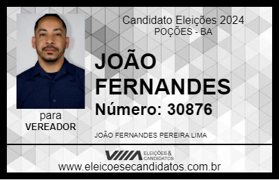 Candidato JOÃO FERNANDES 2024 - POÇÕES - Eleições