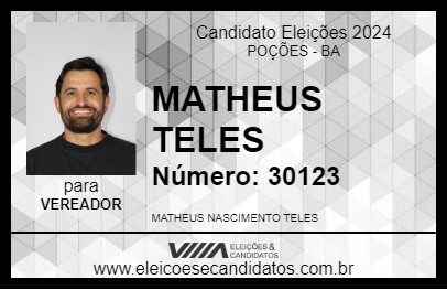 Candidato MATHEUS TELES 2024 - POÇÕES - Eleições