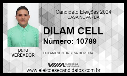 Candidato DILAM CELL 2024 - CASA NOVA - Eleições