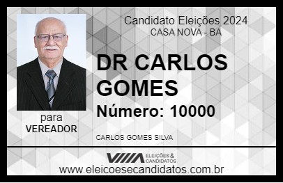 Candidato DR CARLOS GOMES 2024 - CASA NOVA - Eleições