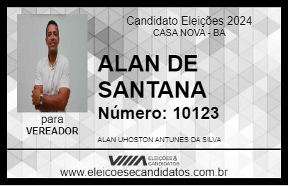 Candidato ALAN DE SANTANA 2024 - CASA NOVA - Eleições