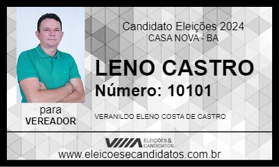 Candidato LENO CASTRO 2024 - CASA NOVA - Eleições