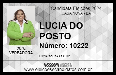 Candidato LUCIA DO POSTO 2024 - CASA NOVA - Eleições