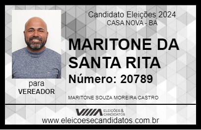 Candidato MARITONE DA SANTA RITA 2024 - CASA NOVA - Eleições