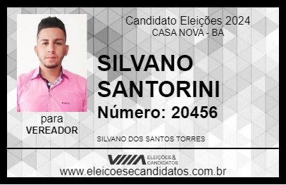 Candidato SILVANO SANTORINI 2024 - CASA NOVA - Eleições