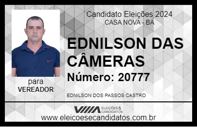 Candidato EDNILSON DAS CÂMERAS 2024 - CASA NOVA - Eleições