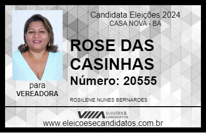 Candidato ROSE DAS CASINHAS 2024 - CASA NOVA - Eleições