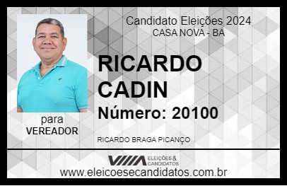 Candidato RICARDO CADIN 2024 - CASA NOVA - Eleições