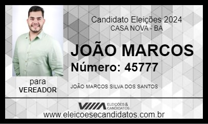 Candidato JOÃO MARCOS 2024 - CASA NOVA - Eleições