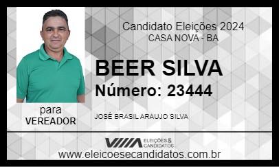 Candidato BEER SILVA 2024 - CASA NOVA - Eleições