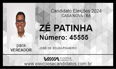 Candidato ZÉ PATINHA 2024 - CASA NOVA - Eleições