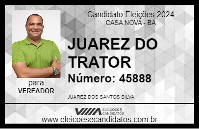 Candidato JUAREZ DO TRATOR 2024 - CASA NOVA - Eleições