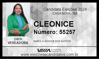 Candidato CLEONICE 2024 - CASA NOVA - Eleições