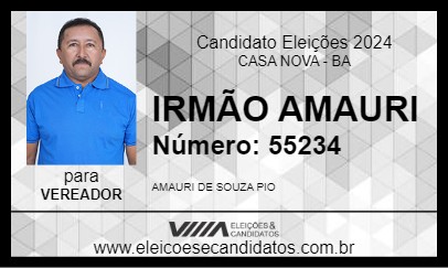 Candidato IRMÃO AMAURI 2024 - CASA NOVA - Eleições