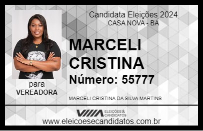 Candidato MARCELI CRISTINA 2024 - CASA NOVA - Eleições