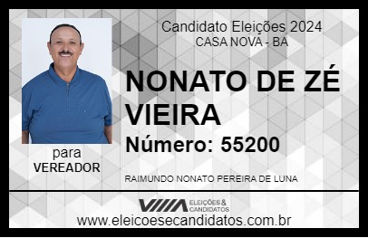 Candidato NONATO DE ZÉ VIEIRA 2024 - CASA NOVA - Eleições