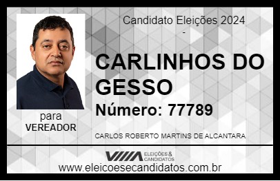 Candidato CARLINHOS DO GESSO 2024 - BARREIRAS - Eleições