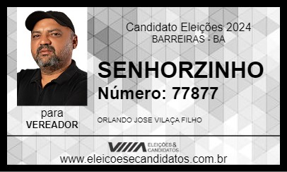 Candidato SENHORZINHO 2024 - BARREIRAS - Eleições