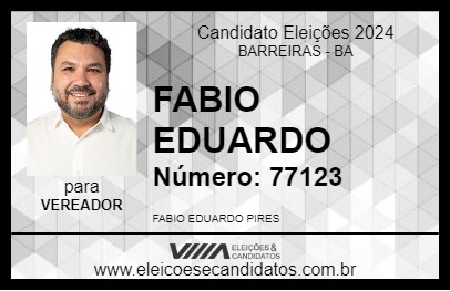 Candidato FABIO EDUARDO 2024 - BARREIRAS - Eleições