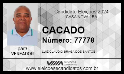 Candidato CACADO 2024 - CASA NOVA - Eleições